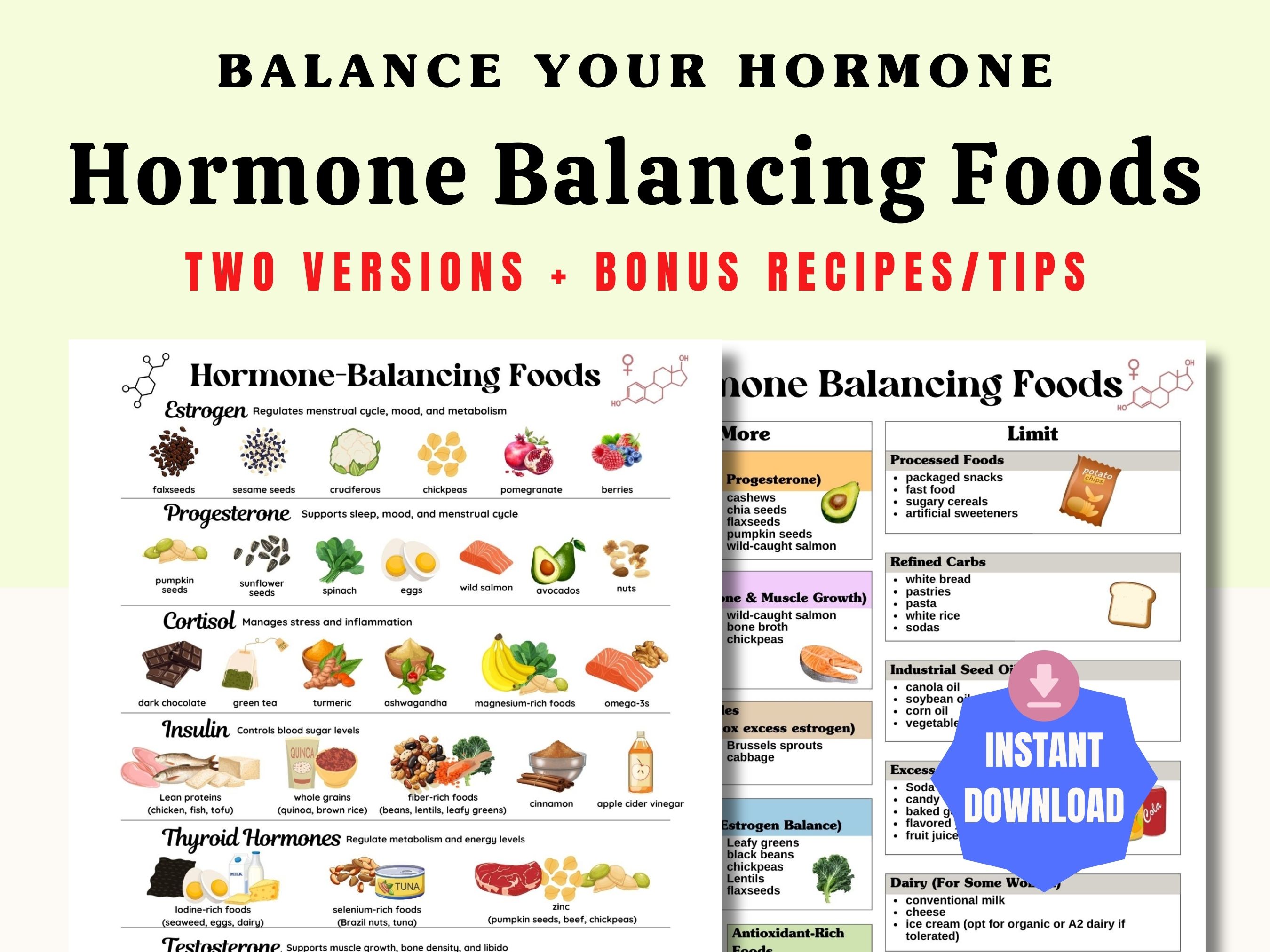 Hormone Balancing Food Chart